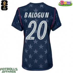 Förenta stater Folarin Balogun #20 Bortatröja Kvinnor VM 2026 Kortärmad